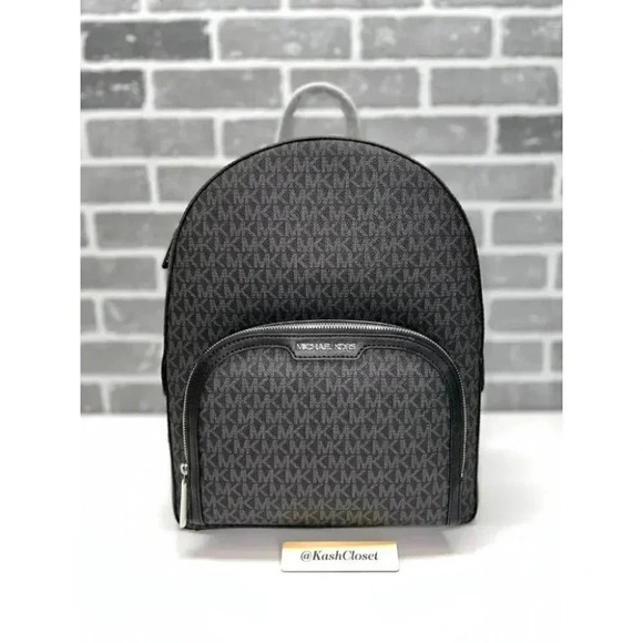 Michael Kors MK Jaycee Large Pocket Backpack - Black - Picture 1 of 11